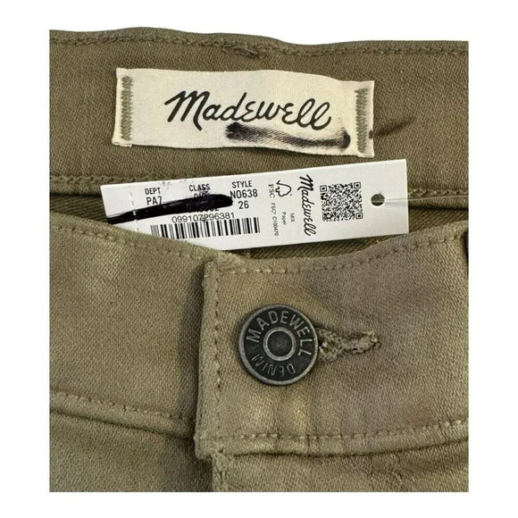 NEW Madewell Women’s Size 4 (26) Kick Out Crop Jeans: Coated Edition NWT - Picture 6 of 9